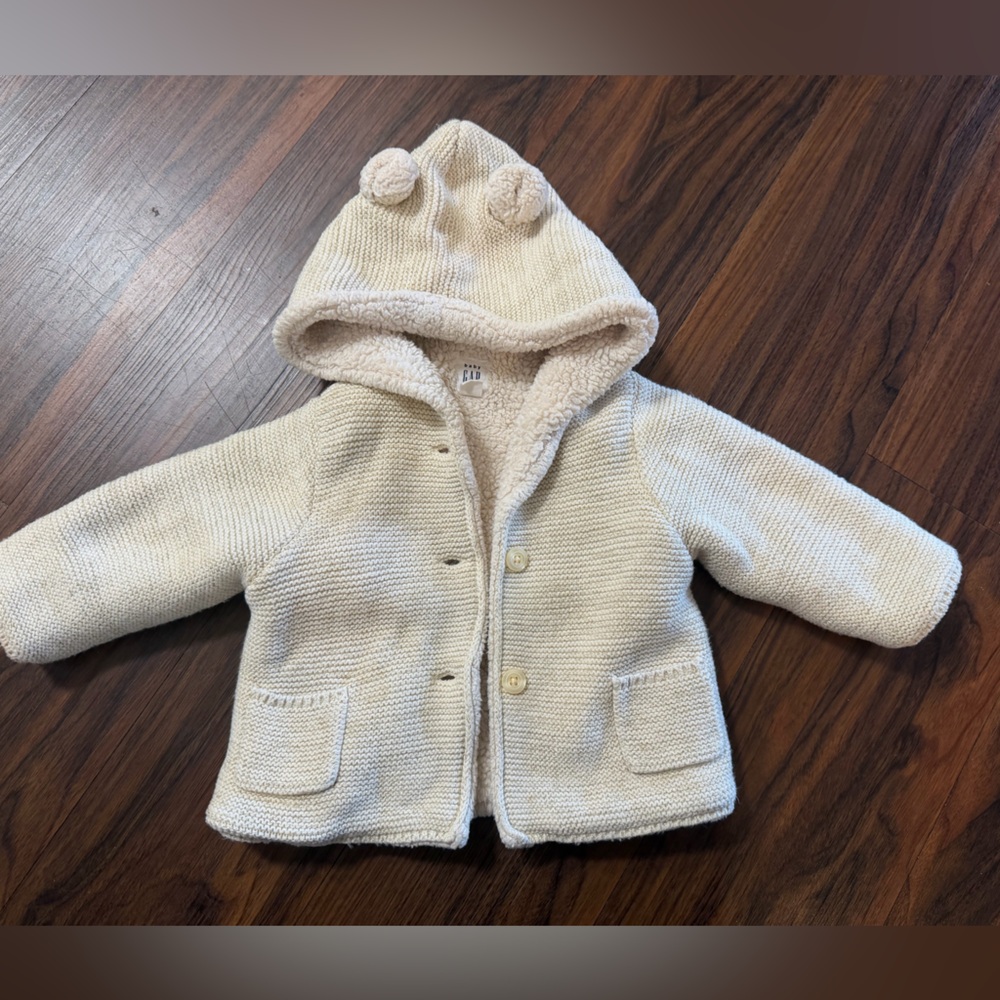 Baby GAP Cream Sherpa Jacket 6-12m